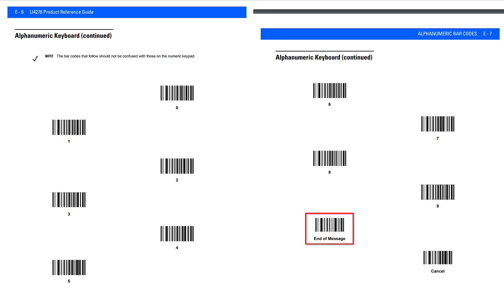 Barcode Scanner Zebra Li4278 5024