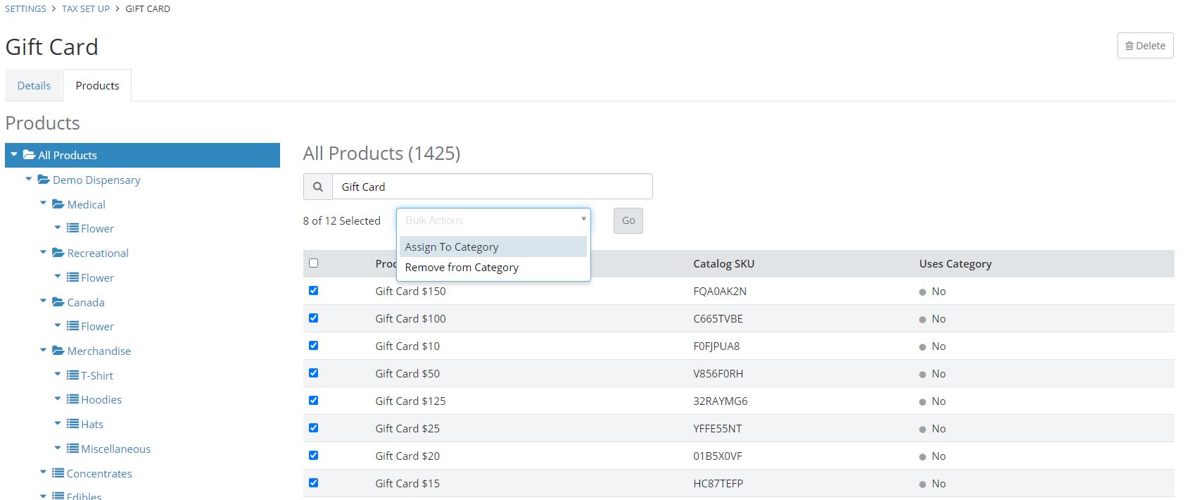 Integrated Gift Card Setup in Hub