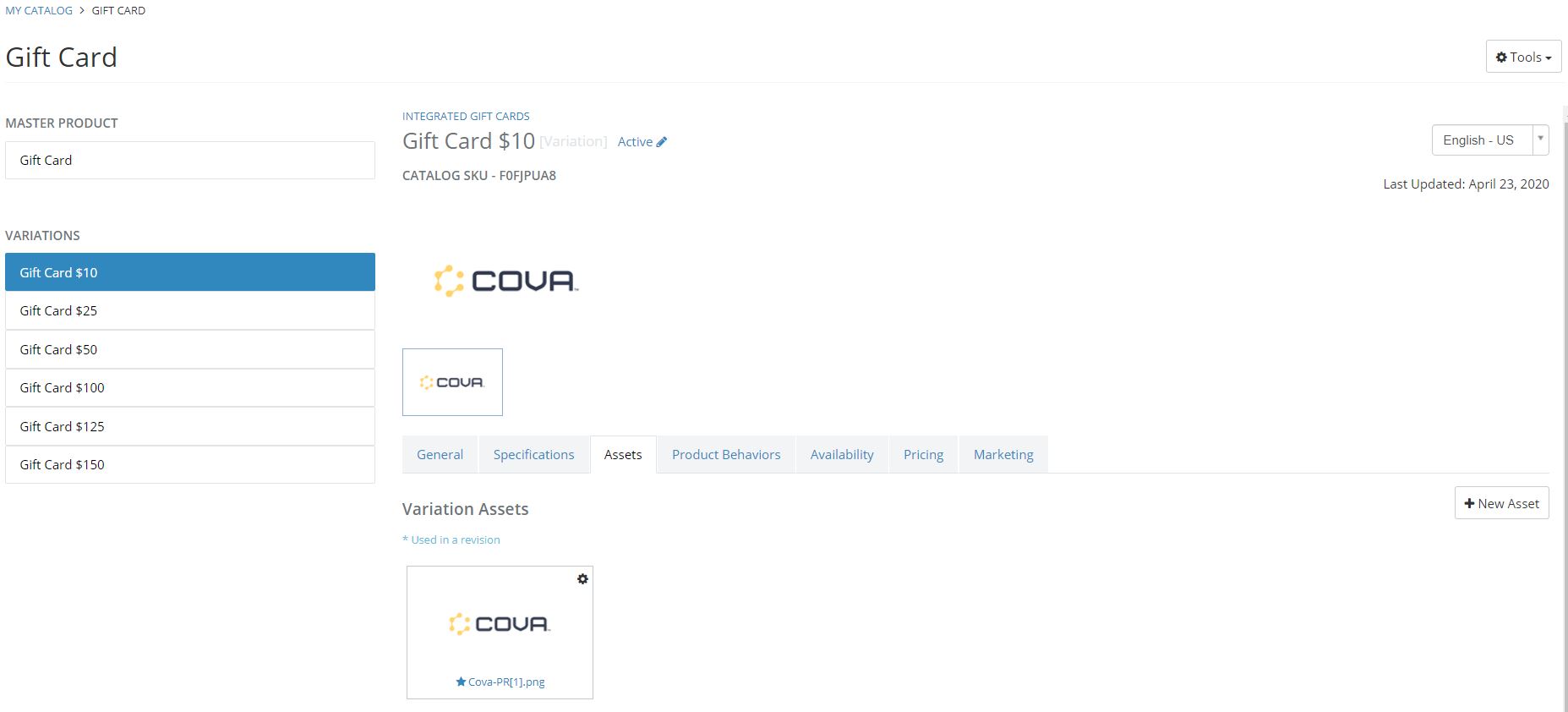 Integrated Gift Card Setup in Hub